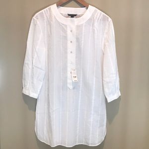 NWT Brooks Brothers White Poplin Tunic